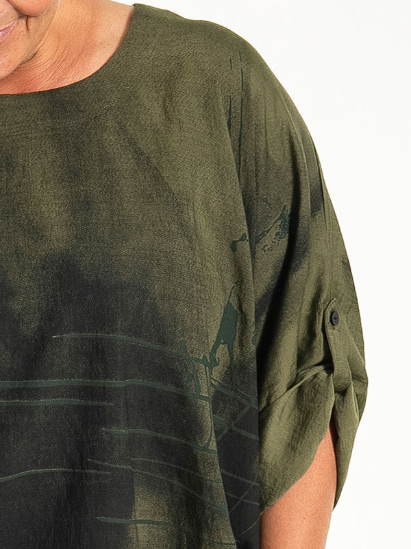 KLEO - Plus Size Bluse fra Gozzip Black