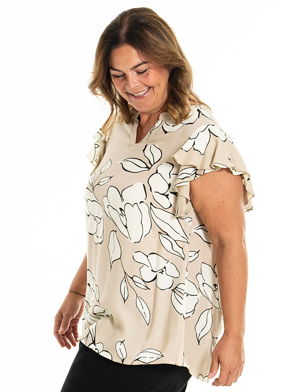 KATHLA - Plus Size Bluse fra Gozzip