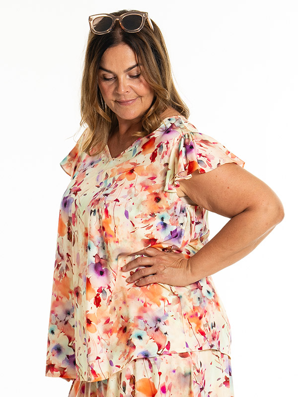 KETTI - Plus Size Bluse fra Gozzip