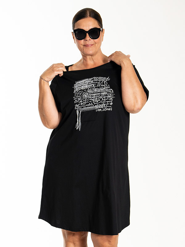 LILLY - Plus Size Tunika fra Gozzip Black