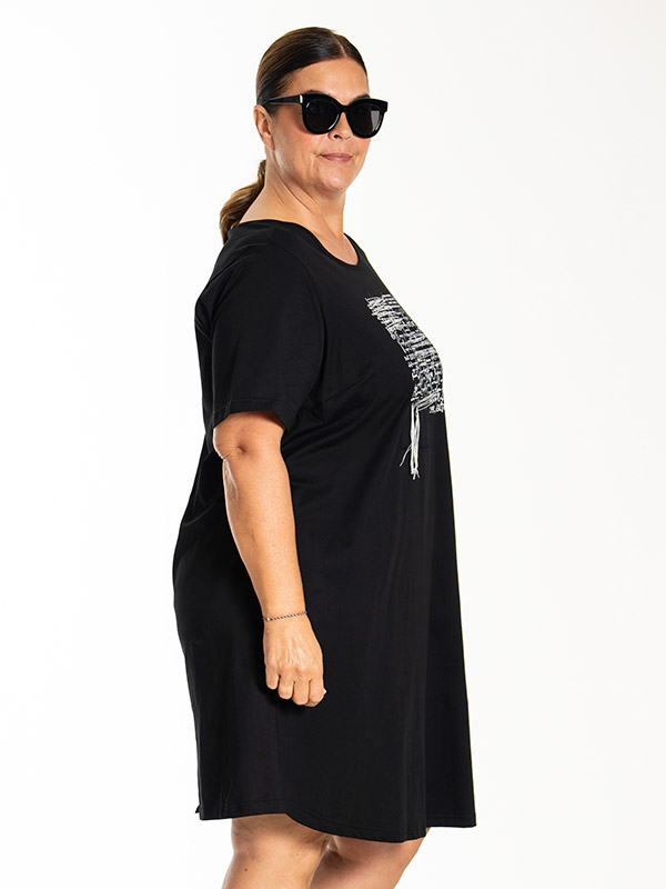 LILLY - Plus Size Tunika fra Gozzip Black
