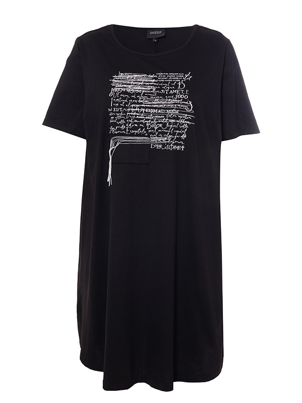 LILLY - Plus Size Tunika fra Gozzip Black