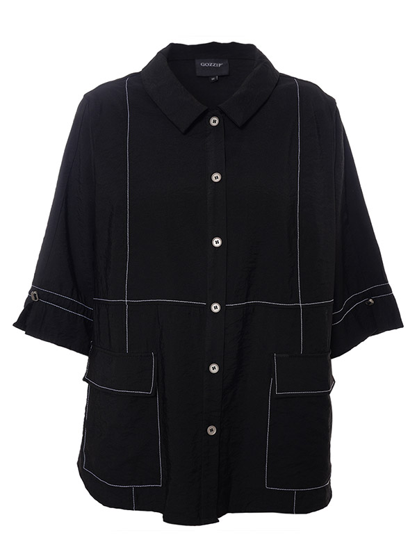LIZZY - Plus Size Jakke fra Gozzip Black
