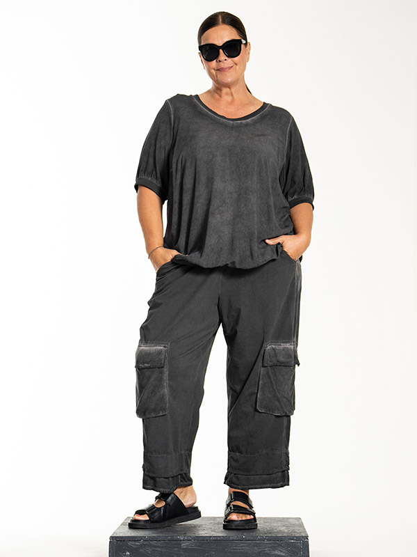 LENA - Plus Size Bluse fra Gozzip Black