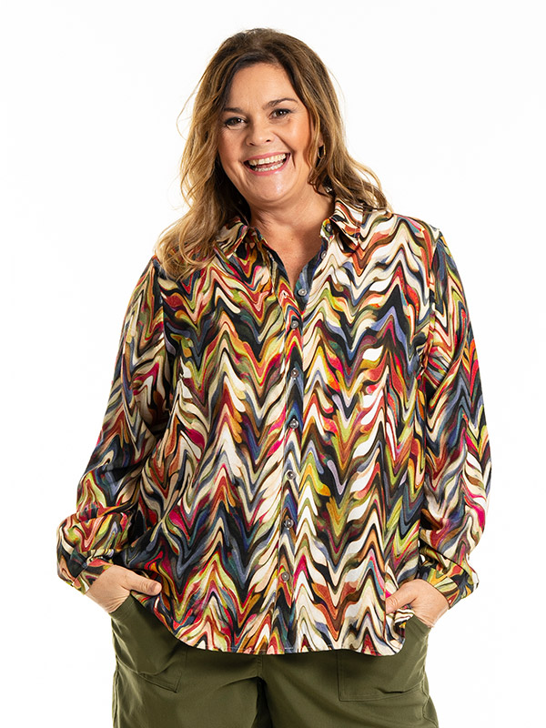 KARINA - Plus Size Skjorte fra Gozzip