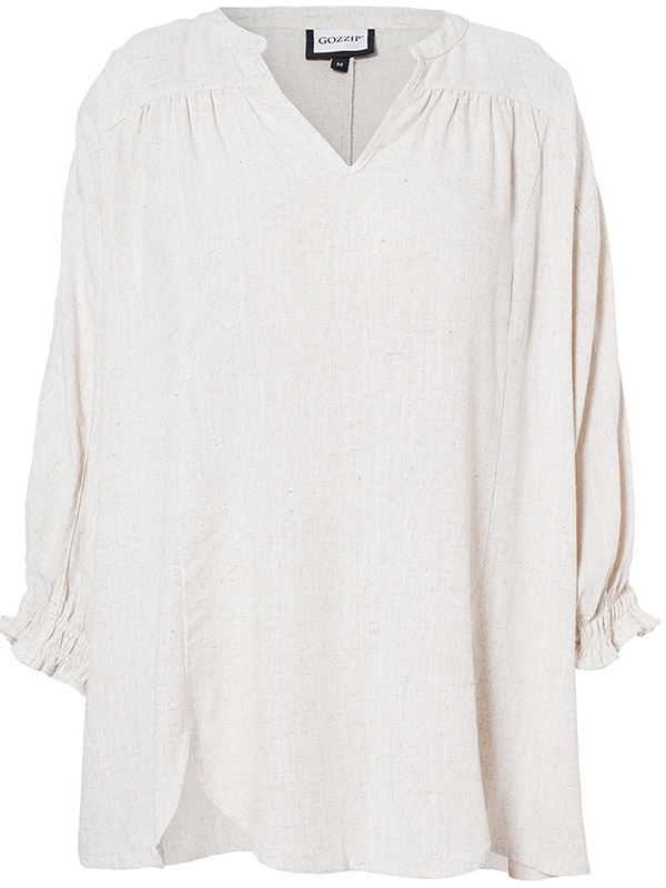 MIRJAM - Plus Size Bluse fra Gozzip