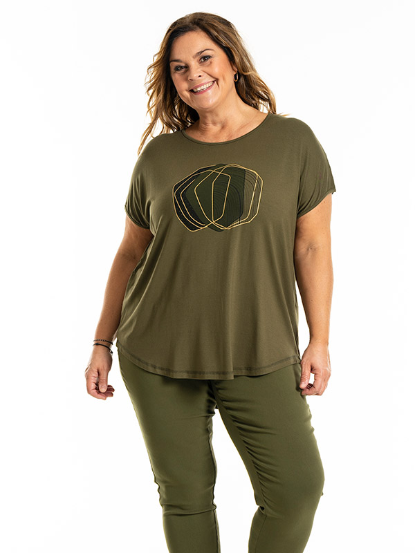 GITTE - Plus Size T-shirt fra Gozzip