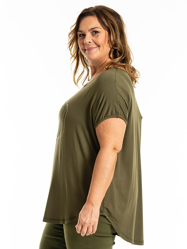 GITTE - Plus Size T-shirt fra Gozzip