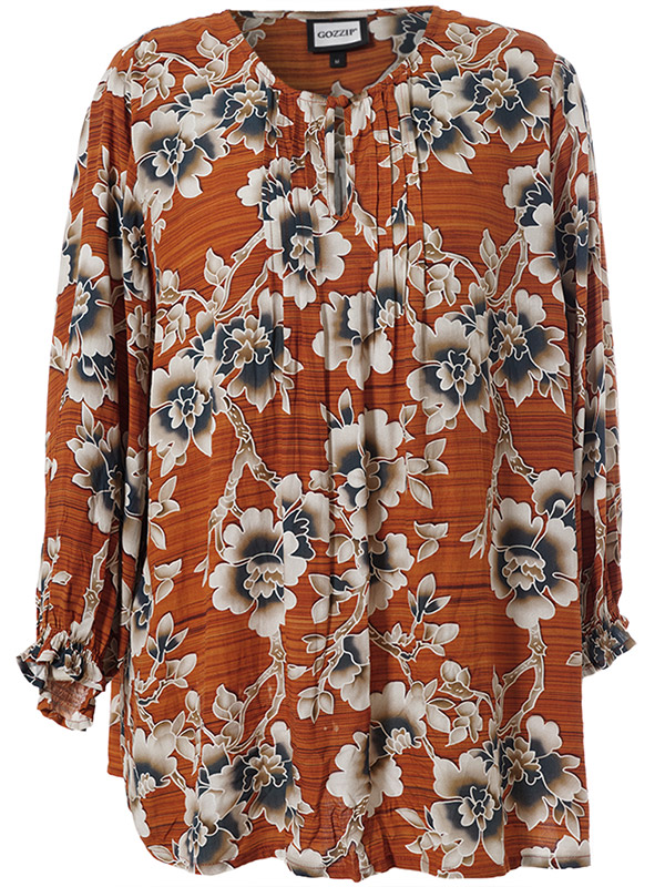 IBEN - Plus Size Bluse fra Gozzip