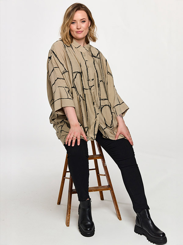 GSILJE - Plus Size Cardigan fra Gozzip