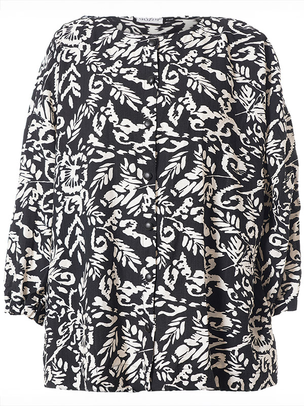 GANNBRIT - Plus Size Skjorte fra Gozzip