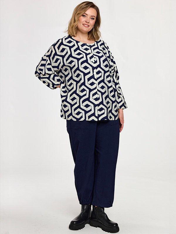 GANNBRIT - Plus Size Bluse fra Gozzip
