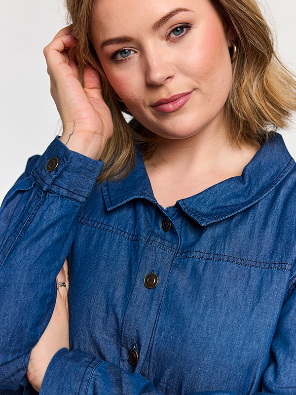 GSIA - Plus Size Skjorte fra Gozzip