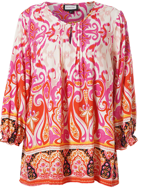 GIBEN - Plus Size Bluse fra Gozzip