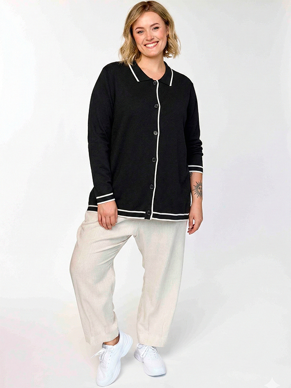 GJETTE - Plus Size Cardigan fra Gozzip