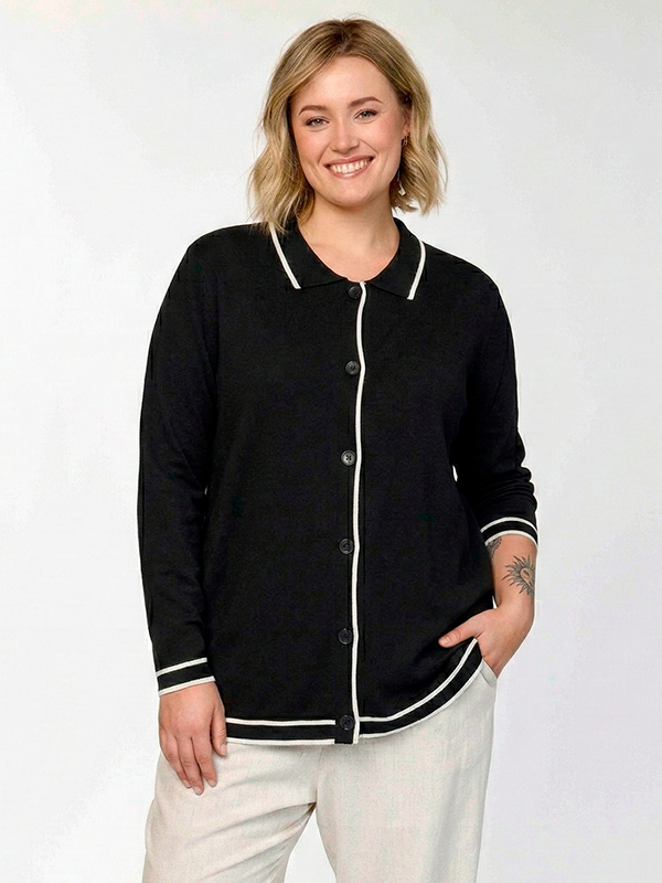 GJETTE - Plus Size Cardigan fra Gozzip