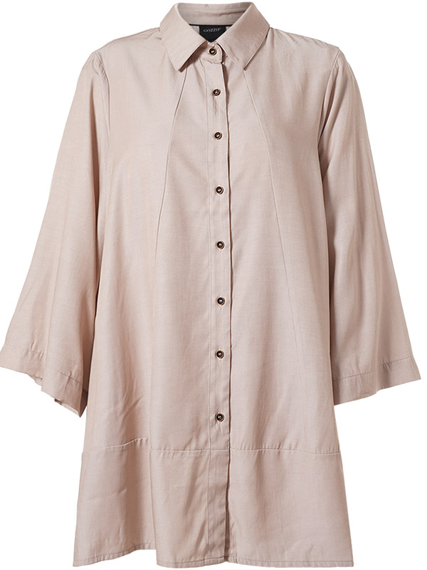 GRUNA - Plus Size Skjorte fra Gozzip Black