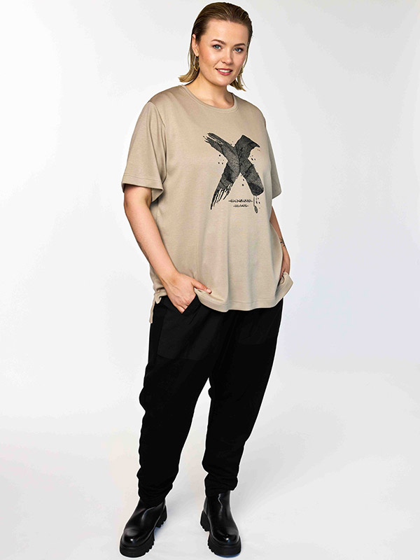 GTINE - Plus Size T-shirt fra Gozzip Black