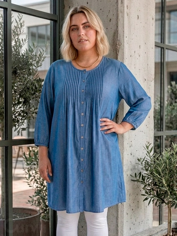 GJOHANNE - Plus Size Tunika fra Gozzip