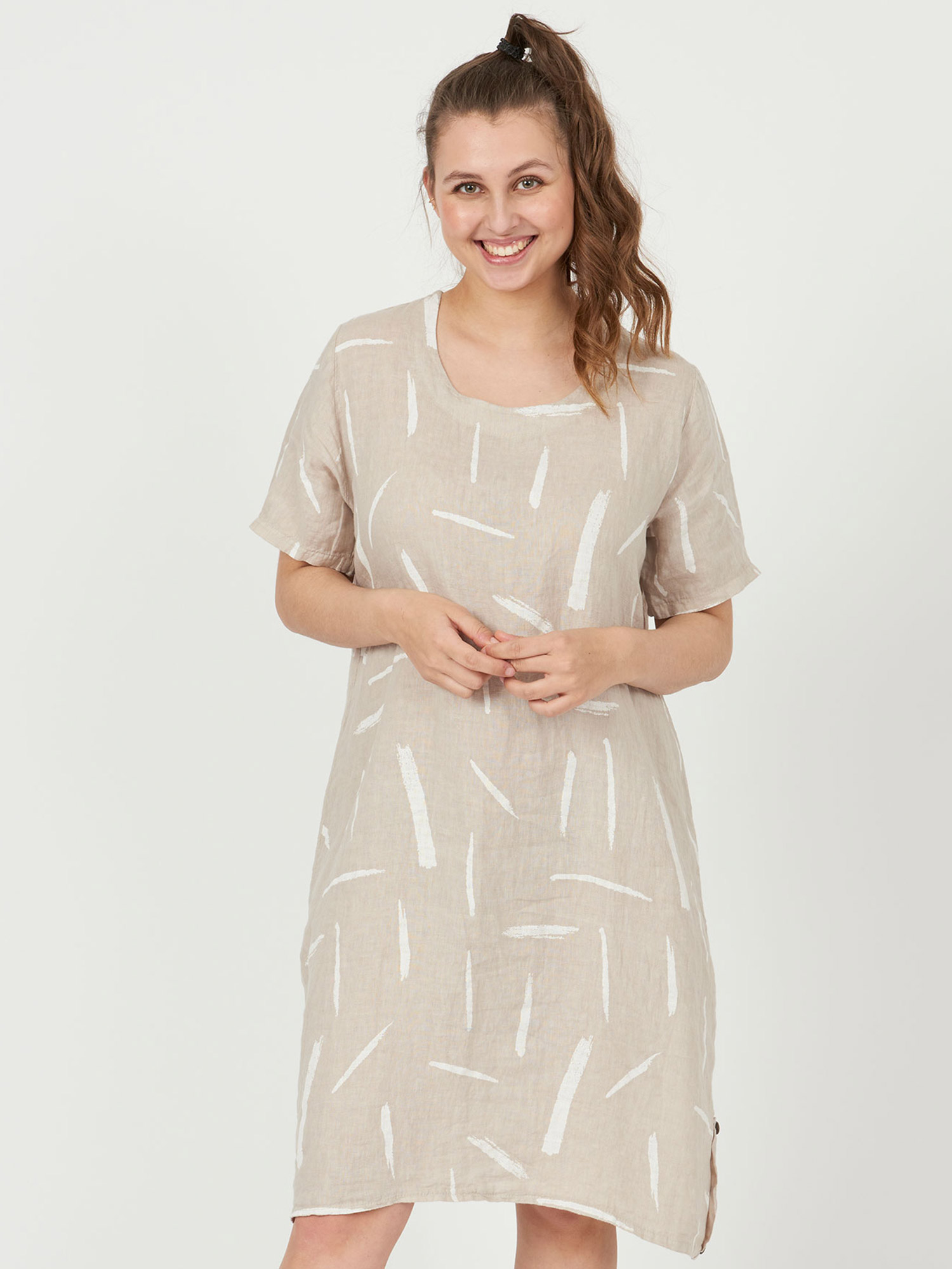 Haldis - Lin kjole med mønster fra Pont Neuf