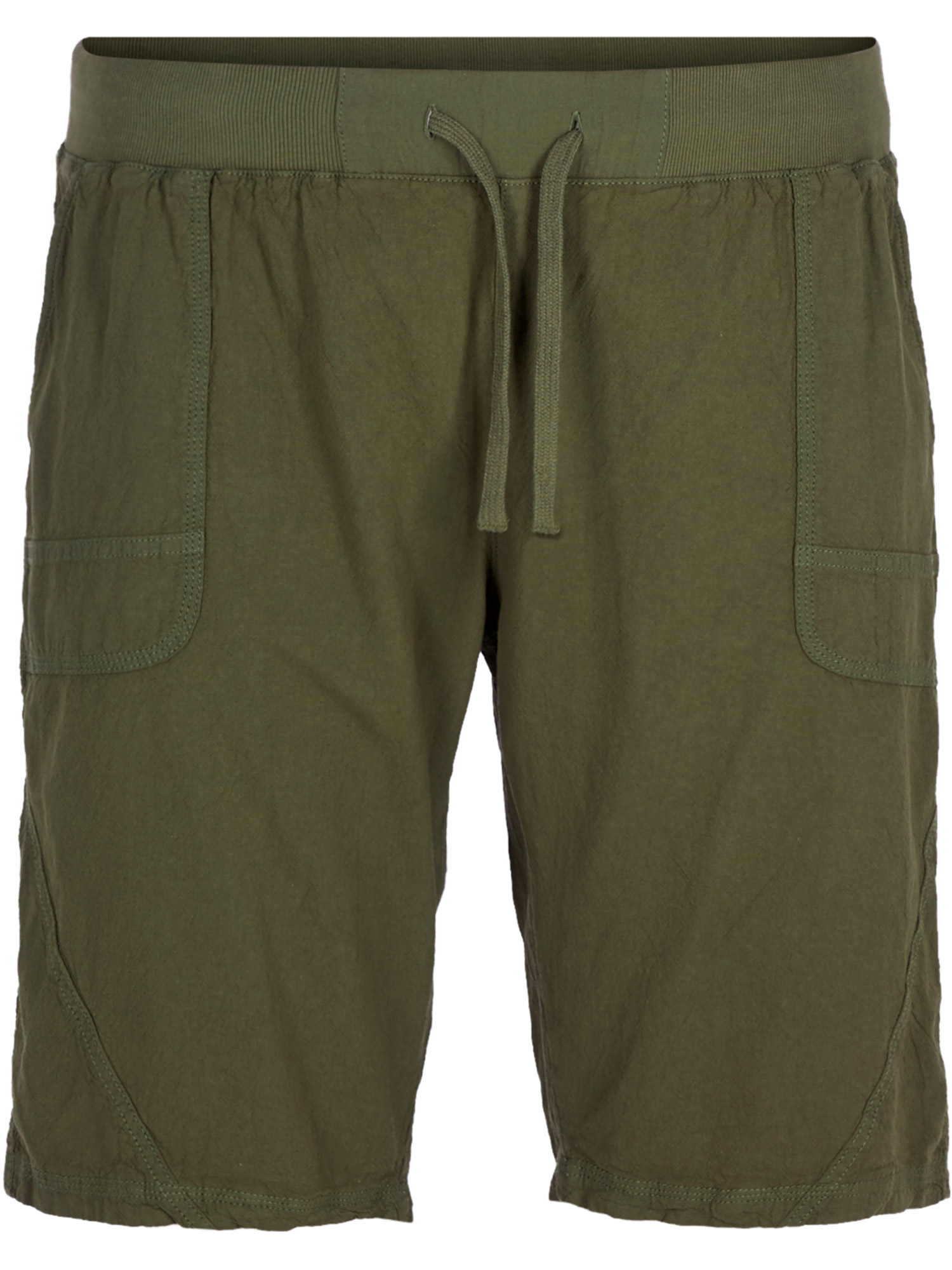 Olivengrønne shorts i bomull fra Zizzi