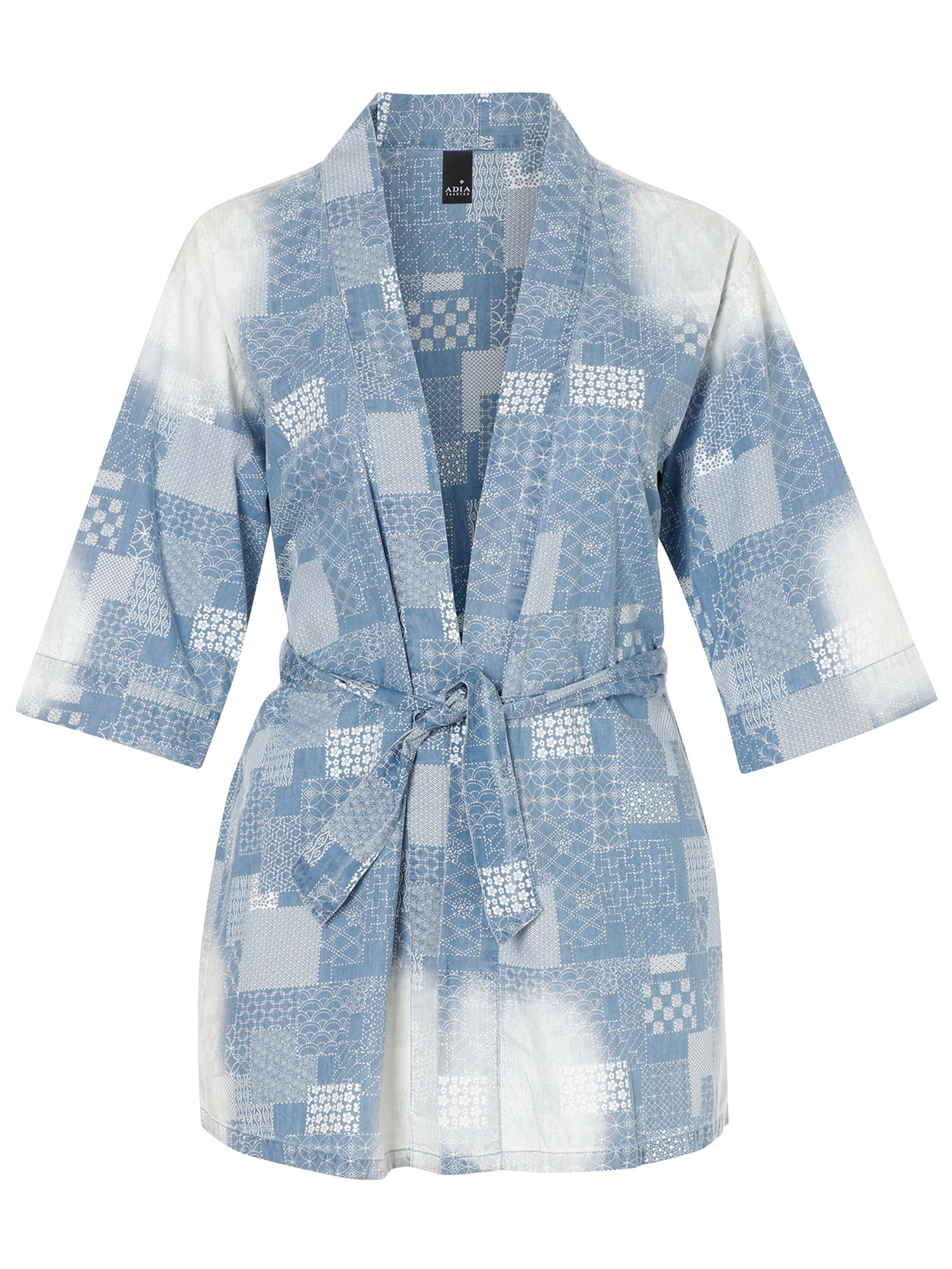 Blå bomulls kimono fra Adia