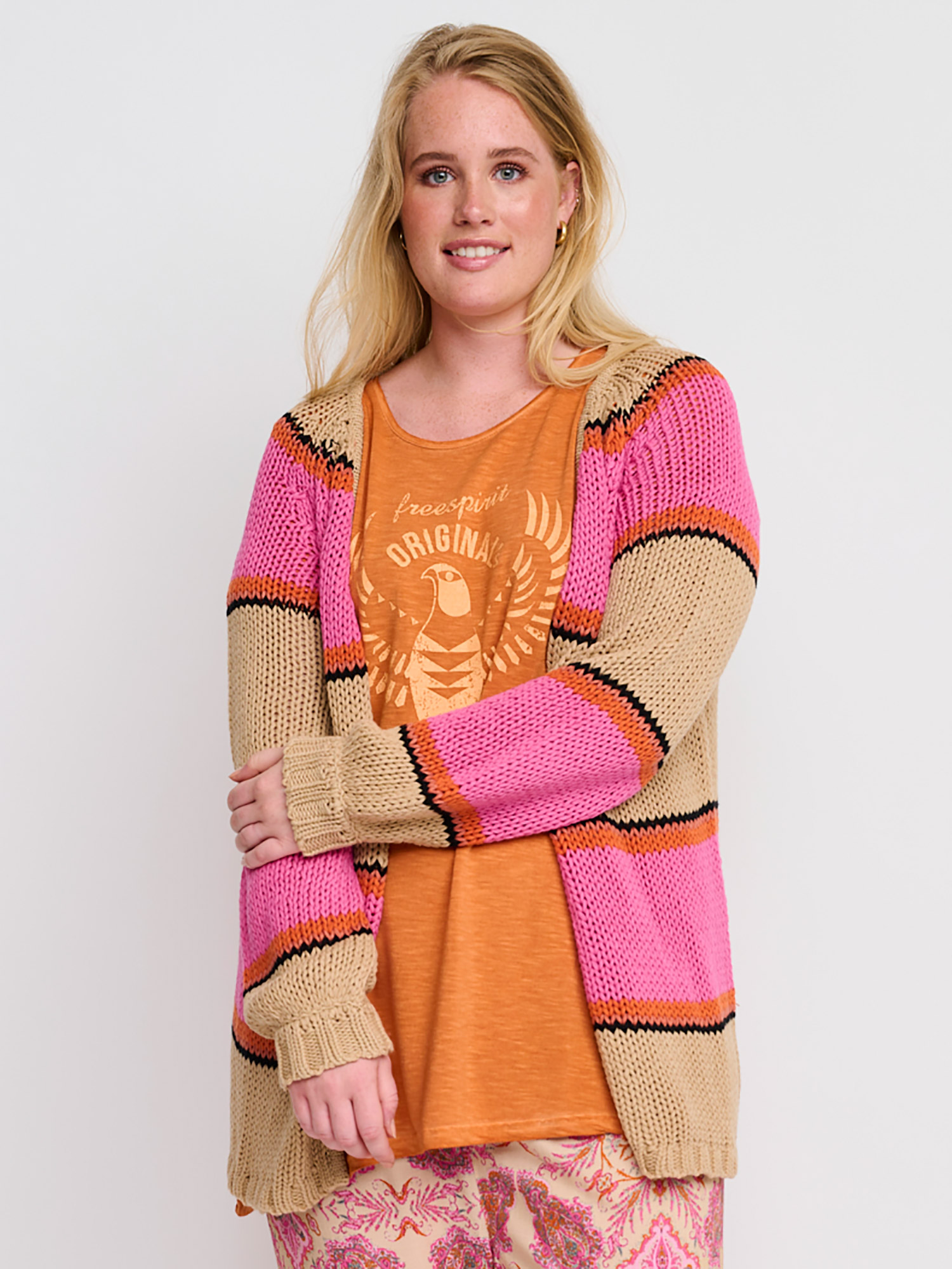 Grov Bomulls Cardigan fra Adia