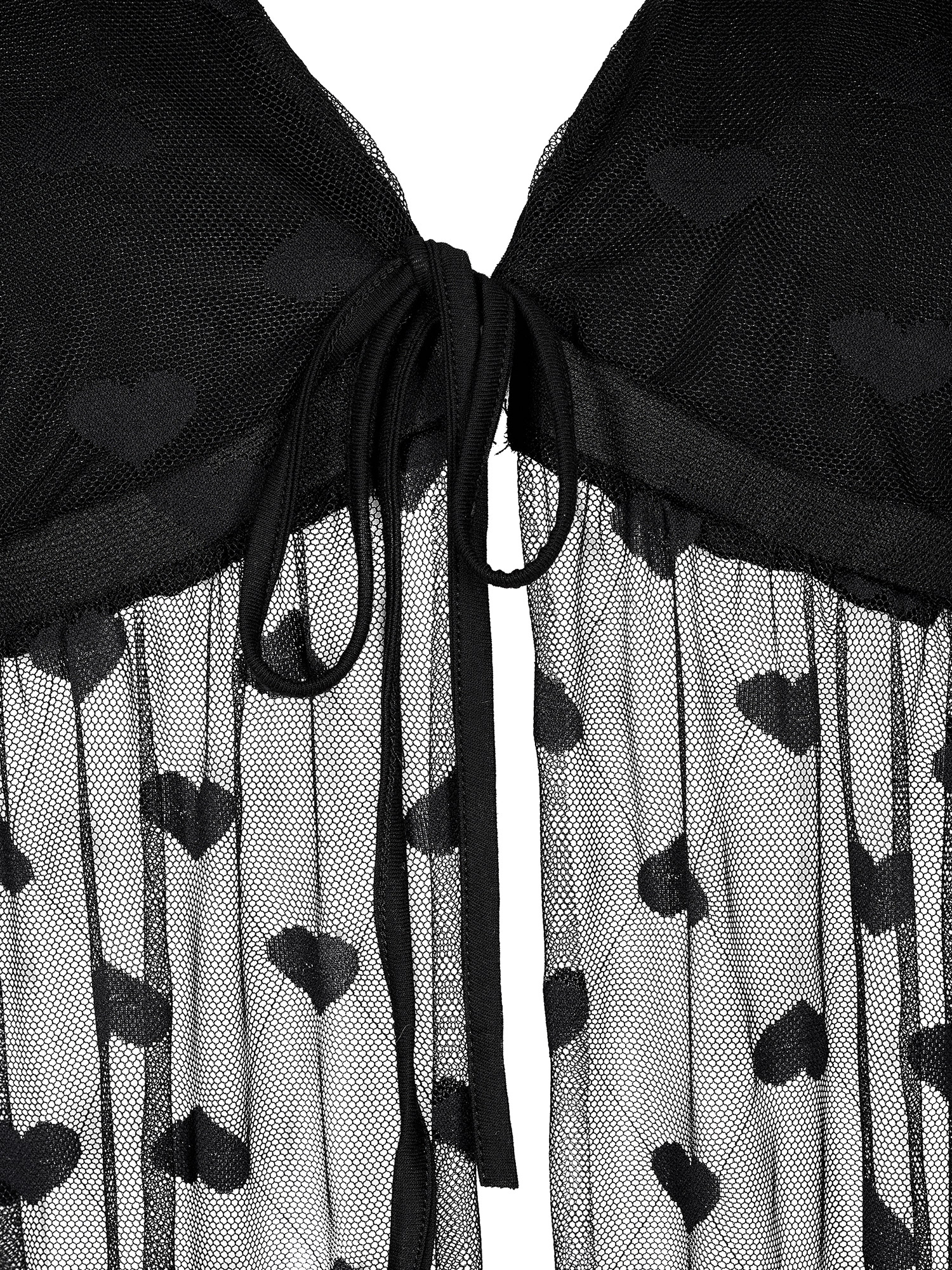 Svart nattkjole med hjerte mønster fra Zizzi
