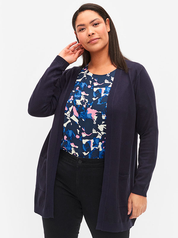 CARRIE - Plus Size Cardigan fra Zizzi