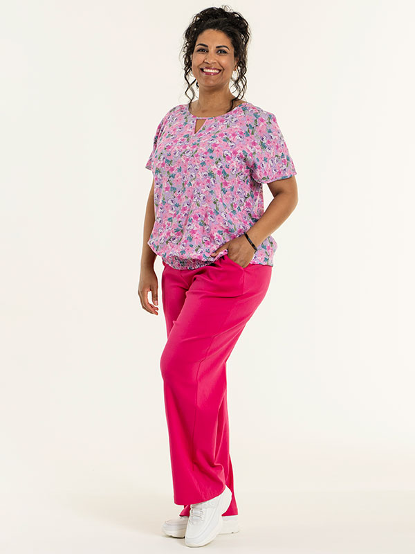 KAJSA - Rosa bengalinbukser med lommer fra Studio
