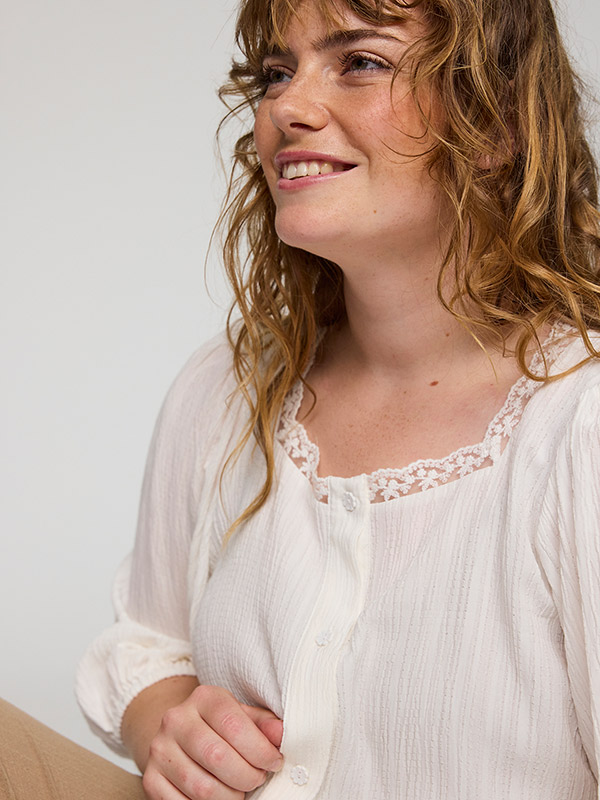 SANTONIA - Plus Size Bluse fra Studio