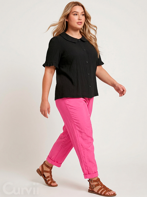 SBRIDGET - Plus Size Skjorte fra Studio