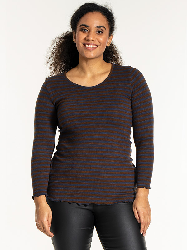 RIB - Plus Size Bluse fra Sandgaard