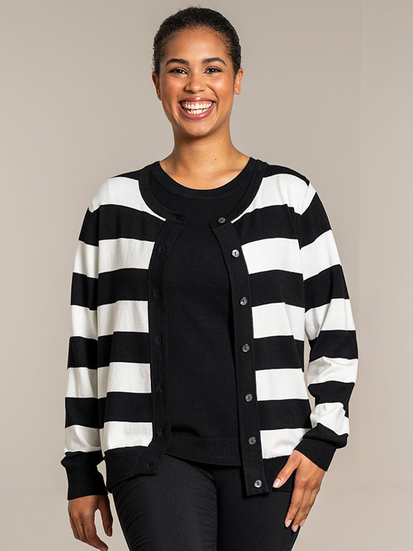 HELSINKI - Plus Size Cardigan fra Sandgaard