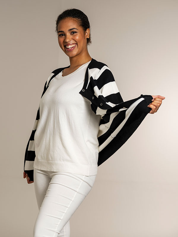 HELSINKI - Plus Size Cardigan fra Sandgaard