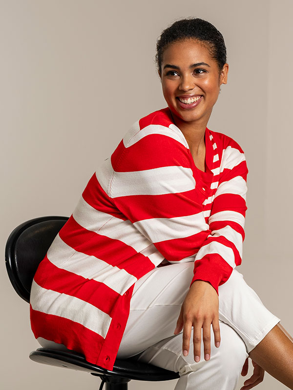 HELSINKI - Plus Size Cardigan fra Sandgaard