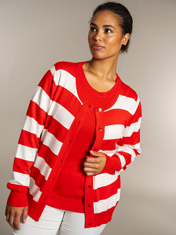 HELSINKI - Plus Size Cardigan fra Sandgaard