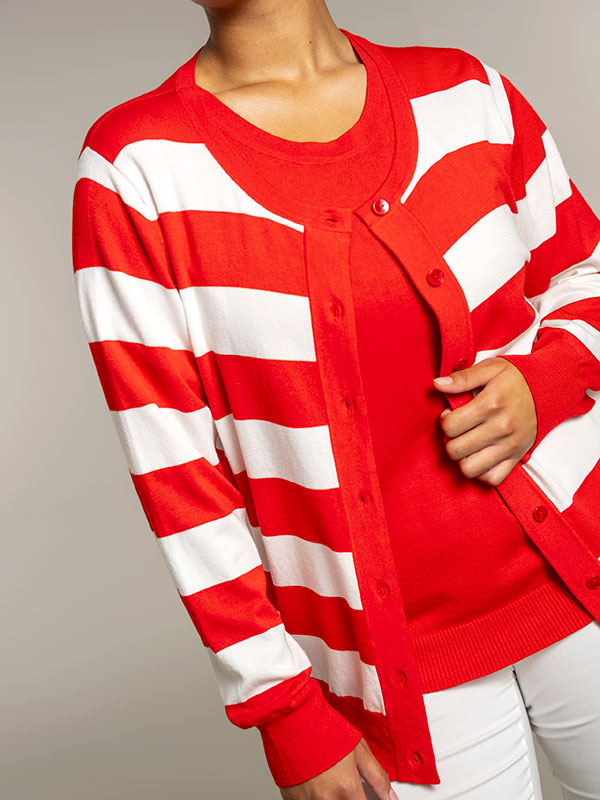 HELSINKI - Plus Size Cardigan fra Sandgaard