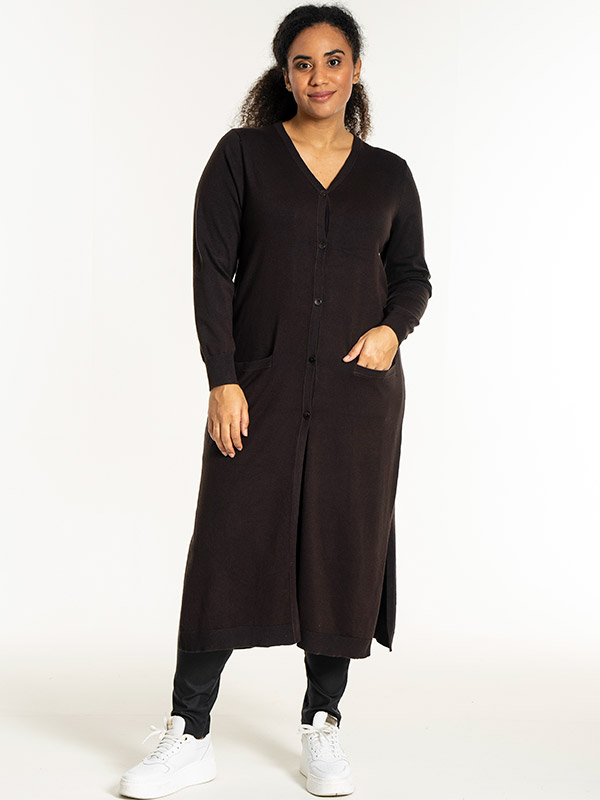 HELSINKI - Plus Size Cardigan fra Sandgaard