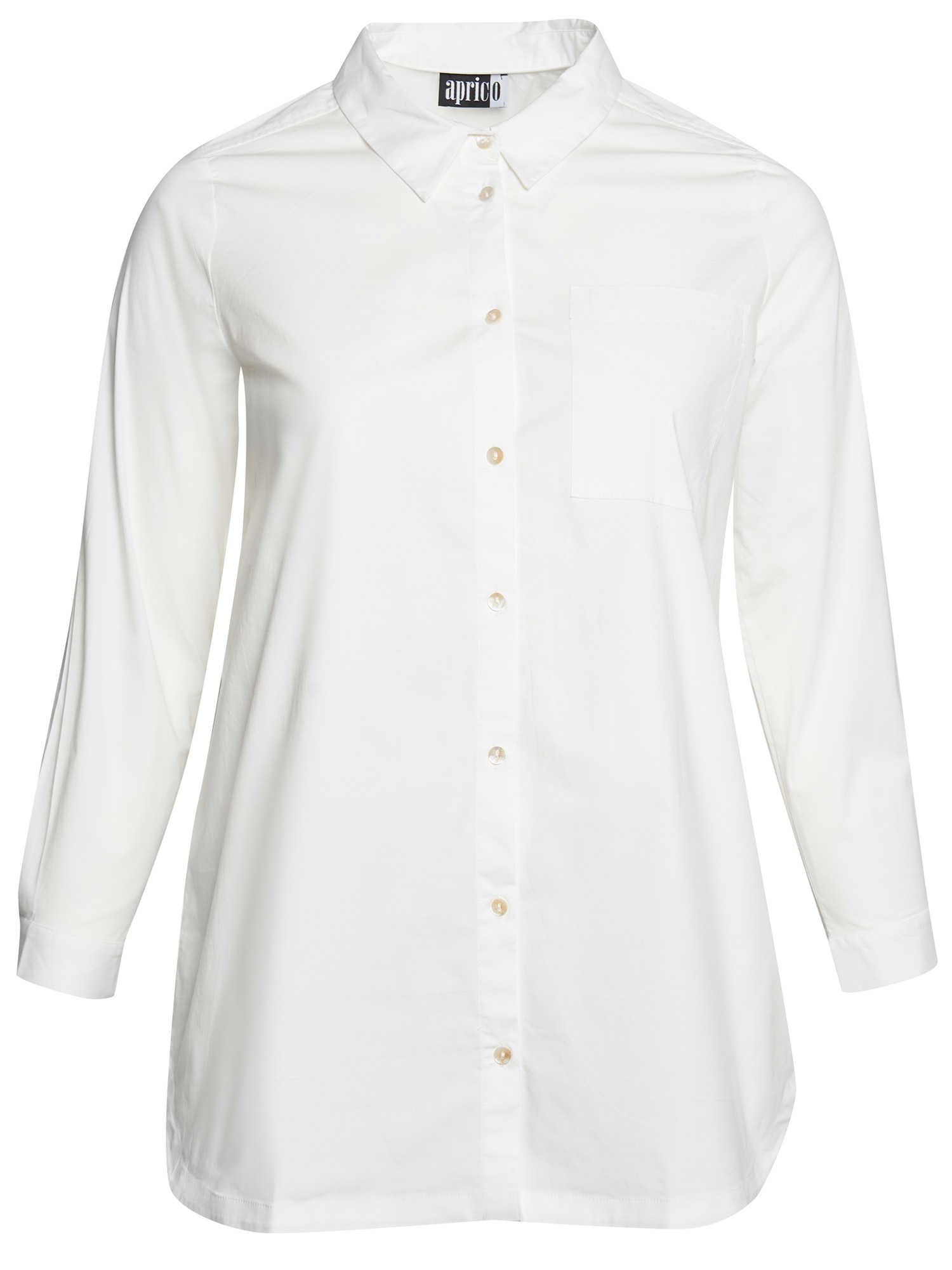 Virginia - Hvit bomulls skjorte med stretch fra Aprico