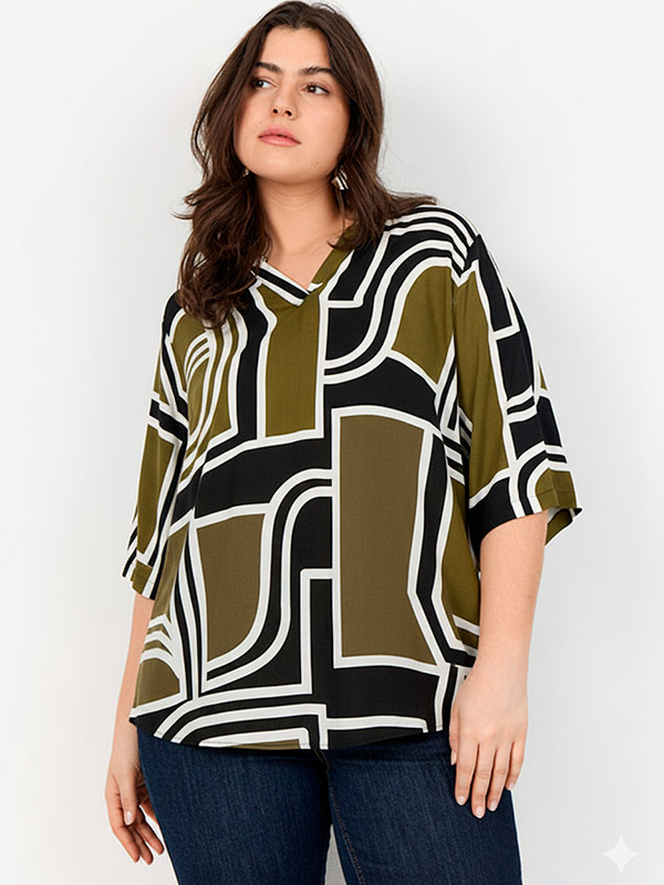 WA-NATALIE - Plus Size Bluse fra Wasabi Concept