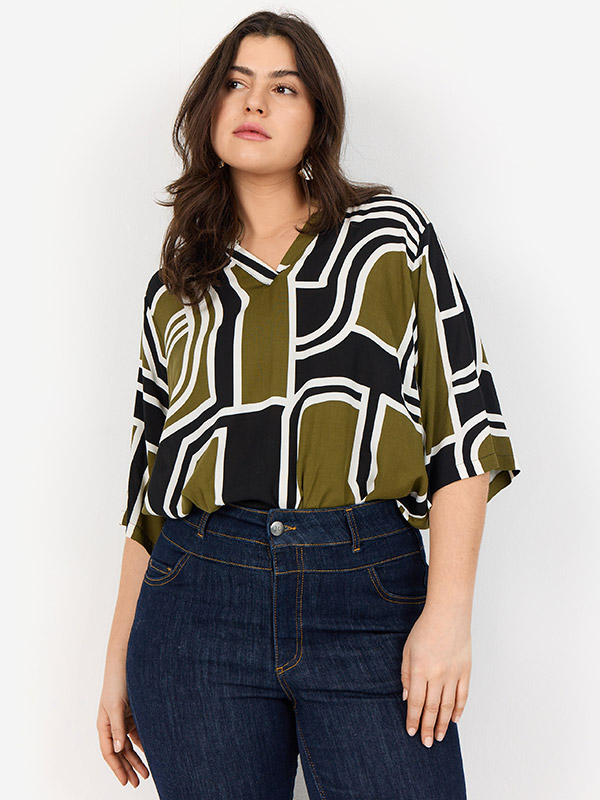WA-NATALIE - Plus Size Bluse fra Wasabi Concept