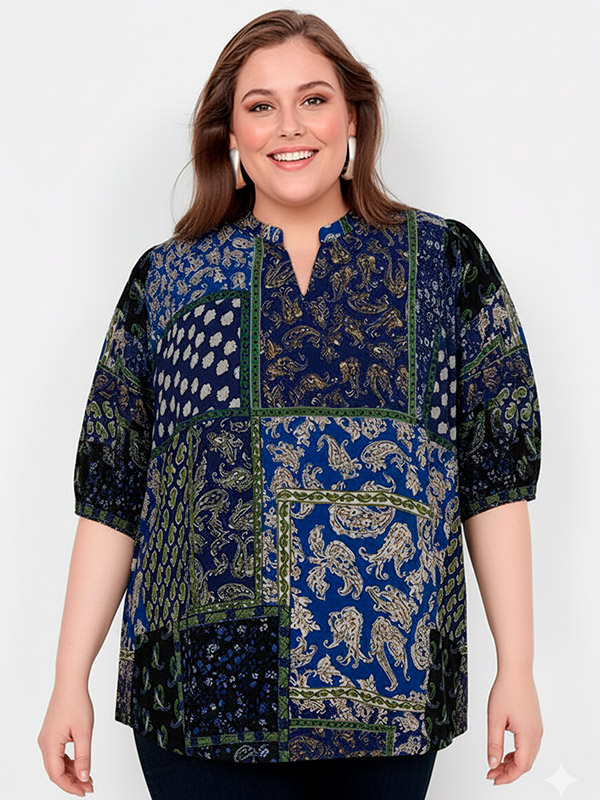 WA-NEA - Plus Size Bluse fra Wasabi Concept