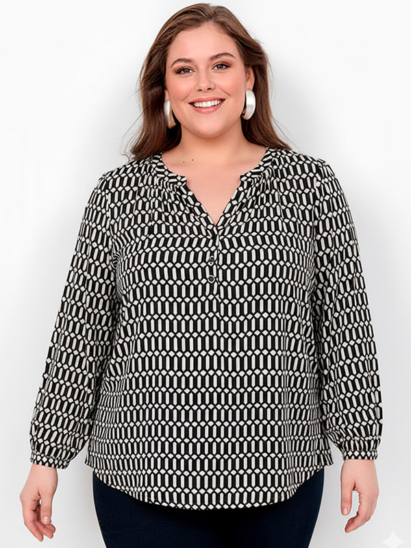 WA-NORA - Plus Size Bluse fra Wasabi Concept