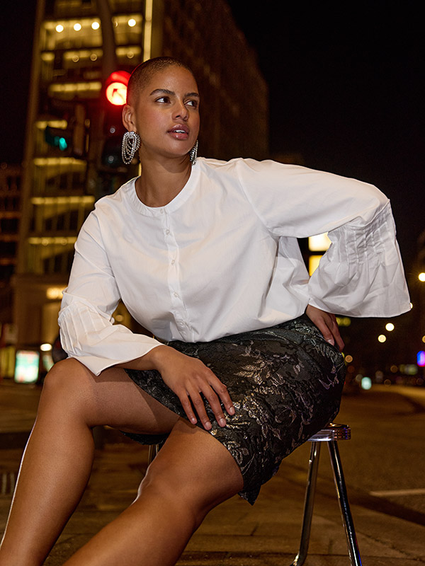 WA-SAGA - Plus Size Skjorte fra Wasabi Concept
