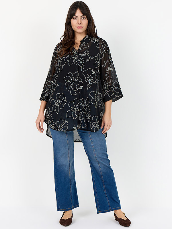 WA-SAHIFA - Plus Size Skjorte fra Wasabi Concept