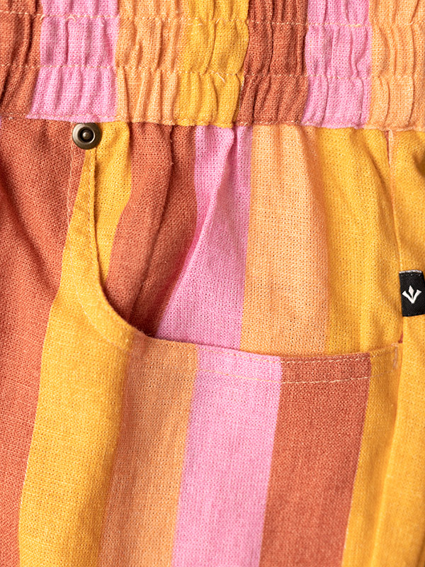 BARBARA - Oransje og rosa bukser med brede ben fra Adia