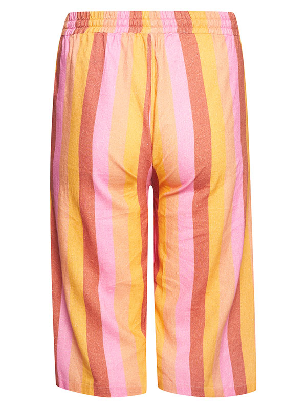 BARBARA - Oransje og rosa bukser med brede ben fra Adia