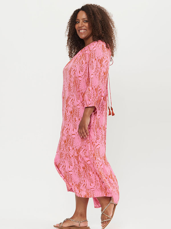 BINE - Rosa kjole med print fra Adia