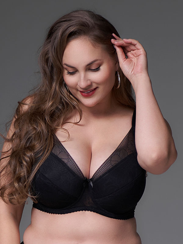 LISA VATTERET PUSH UP - Plus Size BH med bøyle fra Plaisir